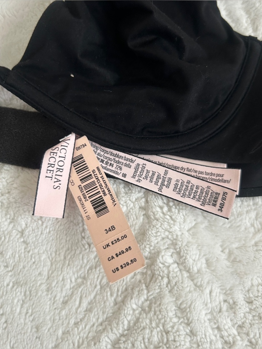 Victorias Secret. Incredible black unlined plunge bra - Picture 7 of 7